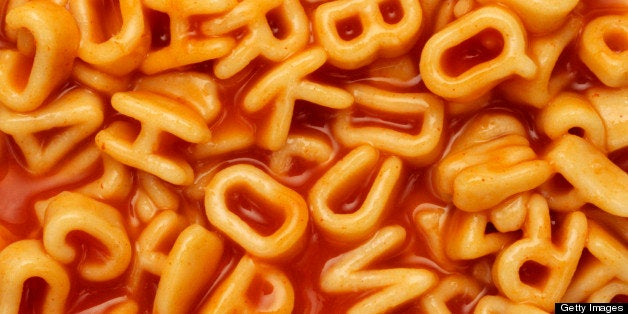 Alphabet spaghetti