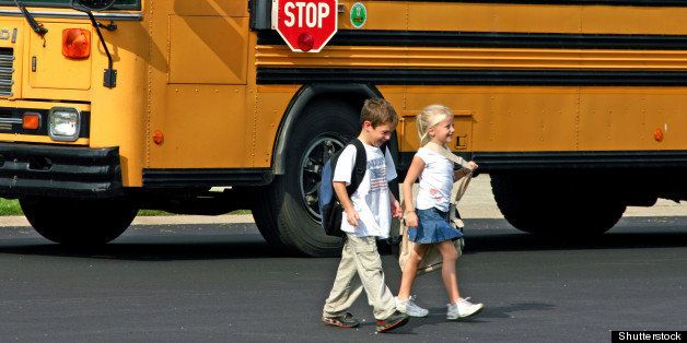 Children Getting off Bus