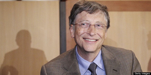 CANBERRA, AUSTRALIA - MAY 28: Microsoft co-founder, Bill Gates prepares to speak to Parliament on May 28, 2013 in Canberra, Australia. Bill Gates is in Canberra today to lobby the government for increased spending on foreign aid. The Labor government announced it will slow it's growth in foreign aid spending after a $19.4AUD billion budget deficit was revealed in May. (Photo by Stefan Postles/Getty Images)