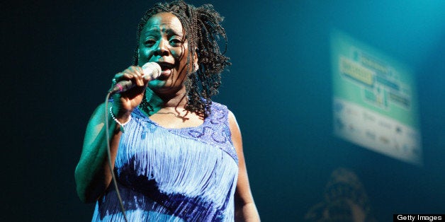 AUSTIN, TX - MARCH 14: Singer Sharon Jones and The Dap Kings performs onstage at the Daptone Music Showcase during the 2013 SXSW Music, Film + Interactive Festival at ACL Live on March 14, 2013 in Austin, Texas. (Photo by Earl Mcgehee/Getty Images for SXSW)