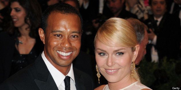 NEW YORK, NY - MAY 06: (L-R) Tiger Woods and Lindsey Vonn attend the Costume Institute Gala for the 'PUNK: Chaos to Couture' exhibition at the Metropolitan Museum of Art on May 6, 2013 in New York City. (Photo by Jennifer Graylock/FilmMagic)