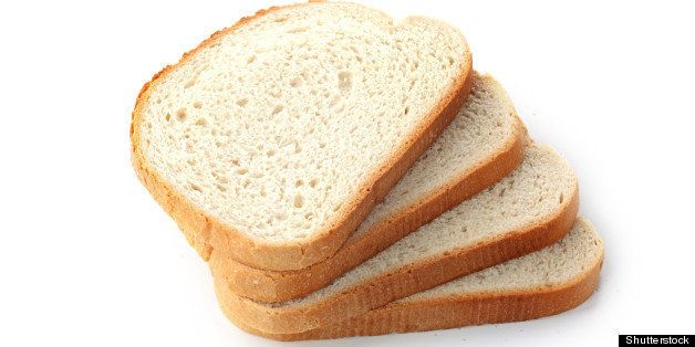 the sliced bread isolated on...