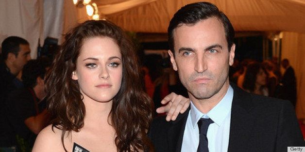 NEW YORK, NY - MAY 07: Actress Kristen Stewart and designer Nicolas Ghesquiￃﾨre attend the 'Schiaparelli And Prada: Impossible Conversations' Costume Institute Gala at the Metropolitan Museum of Art on May 7, 2012 in New York City. (Photo by Dimitrios Kambouris/Getty Images)