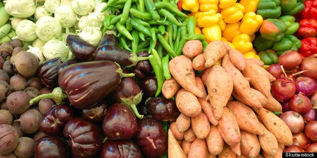 close up of colorful vegetables ...