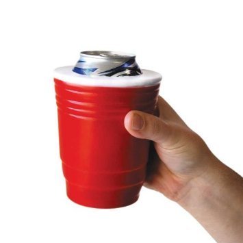 Bottle Koozie Red Seagull Stripe