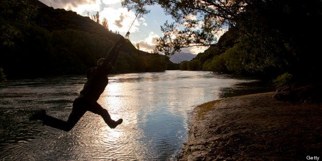 Rope Swinging over a river