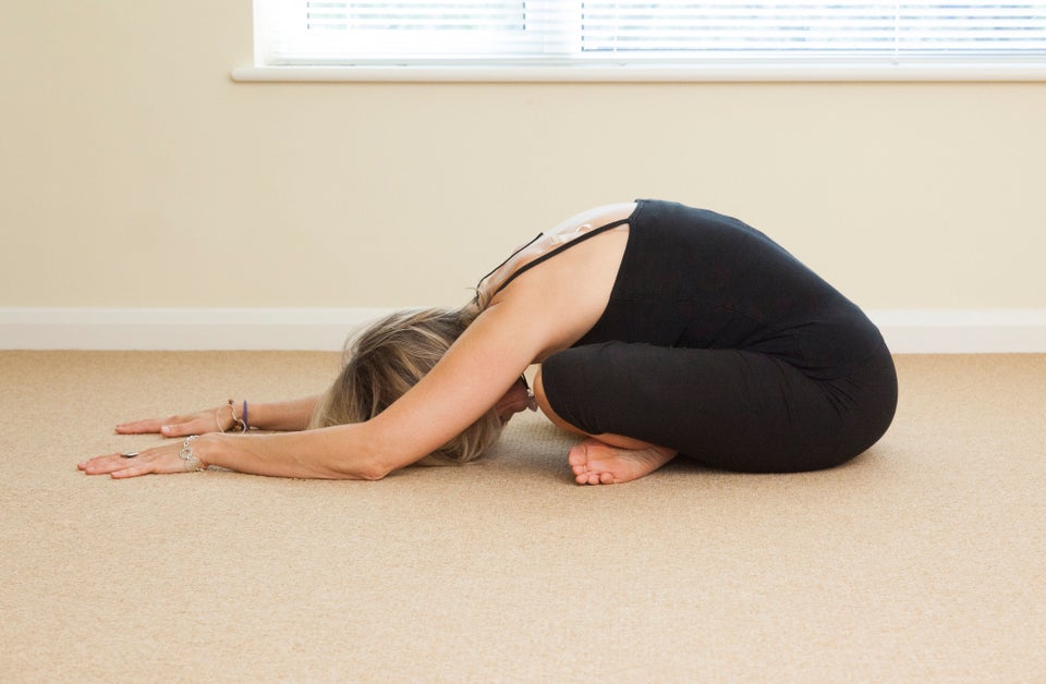 Easy Forward Bend (variation of Sukhasana)