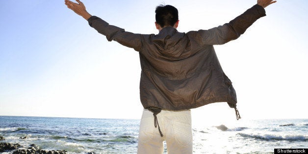 young man on beach