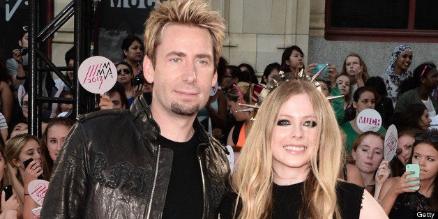 TORONTO, ON - JUNE 16: Chad Kroeger and Avril Lavigne arrives at the 2013 MuchMusic Video Awards at MuchMusic HQ on June 16