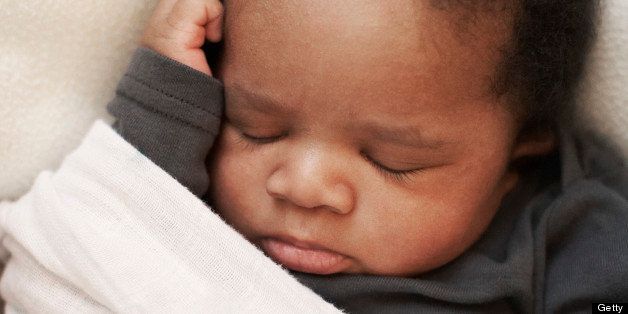 Sleeping African American baby