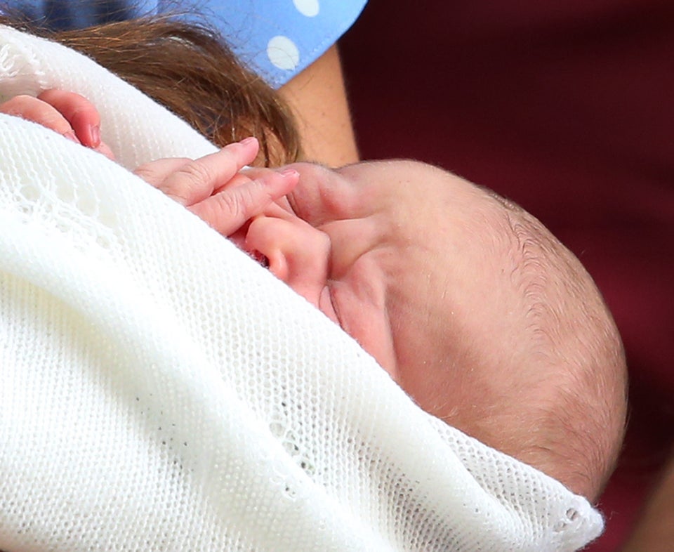 The Duke And Duchess Of Cambridge Leave The Lindo Wing With Their Newborn Son