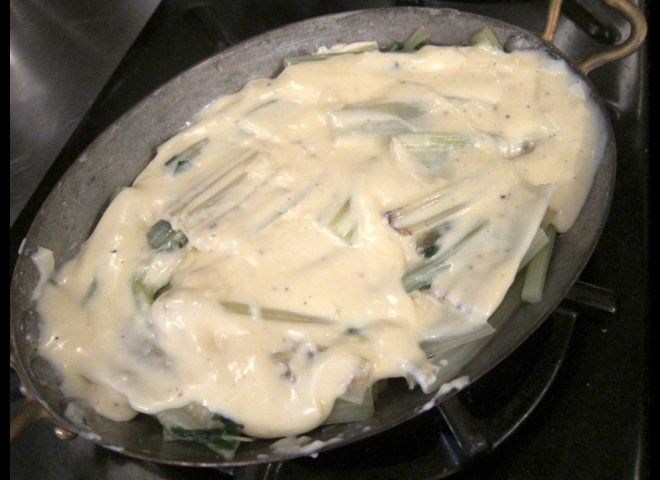 Cooked Swiss Chard With Cheese-Béchamel Sauce