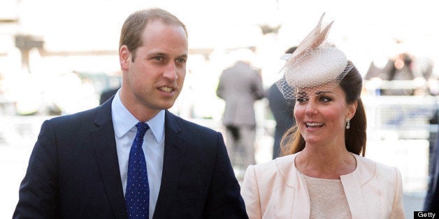 LONDON, ENGLAND - JUNE 04: Prince William, Duke of Cambridge and Catherine, Duchess of Cambridge attend a service marking the 60th anniversary of the Queen's coronation at Westminster Abbey on June 4, 2013 in London, England. (Photo by Mark Cuthbert/UK Press via Getty Images)