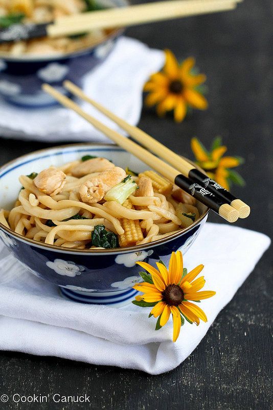 Chinese Noodle Recipe with Chicken, Bok Choy & Hoisin Sauce