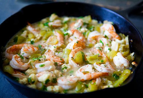 Baked Shrimp with Tomatillos