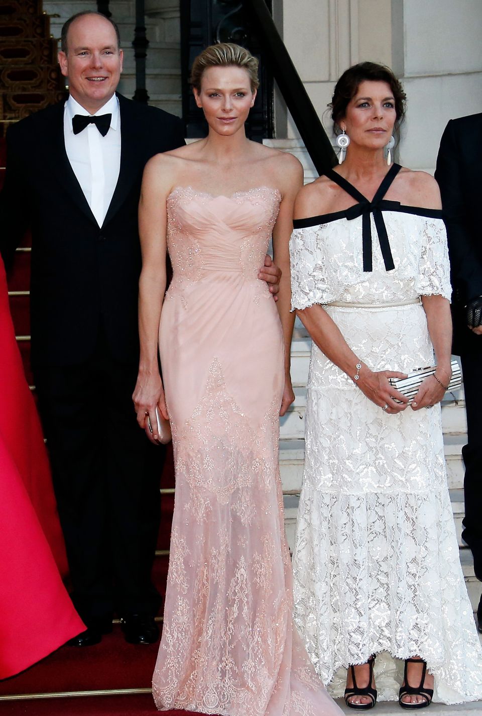 Prince Albert II of Monaco, Princess Charlene and Princess Caroline