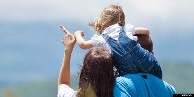 happy family having fun outdoors