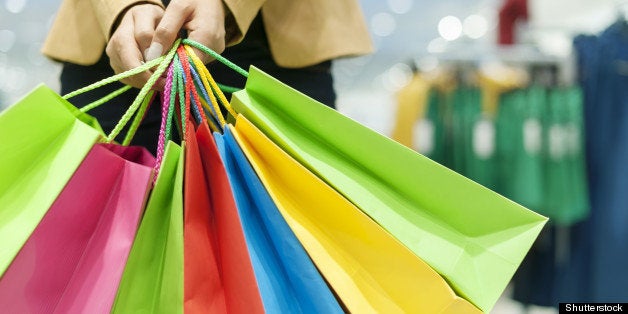 woman holding shopping bags