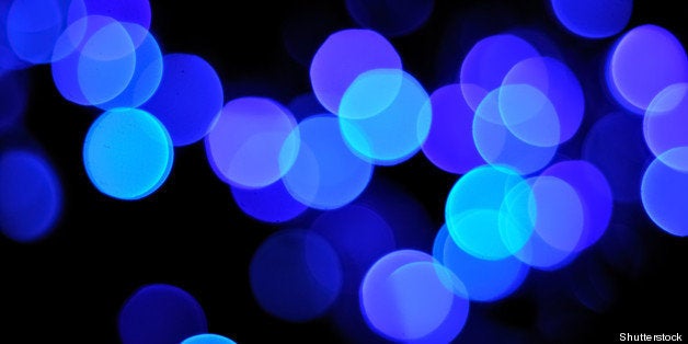 blue bokeh background