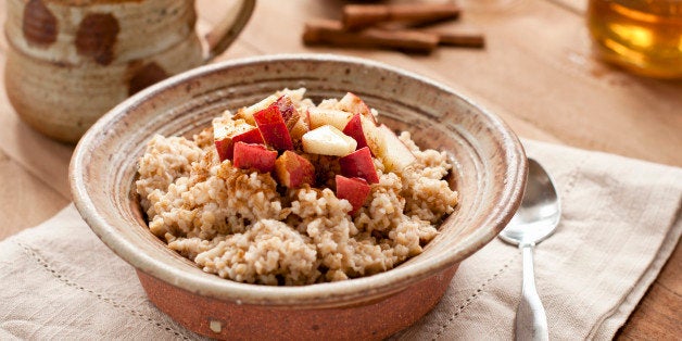 Steel Cut Oatmeal with Apples, Honey, and Cinnamon