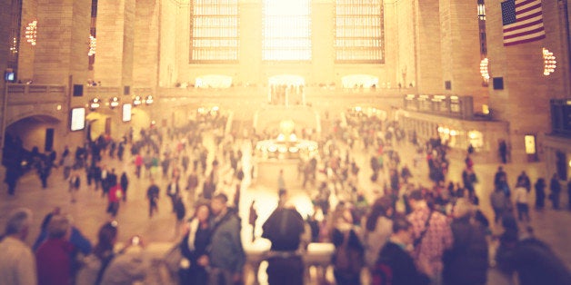 Activity in Grand Central Station. Shot with tilt shift lens. 