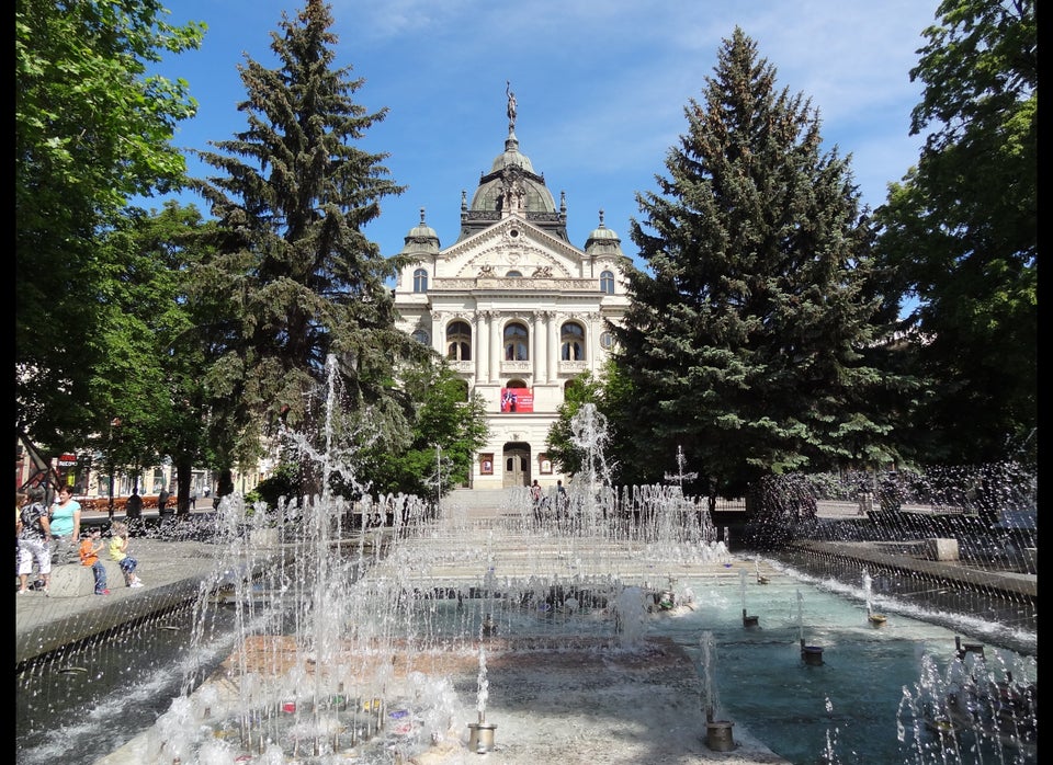 Kosice Singing Fountain And Theater