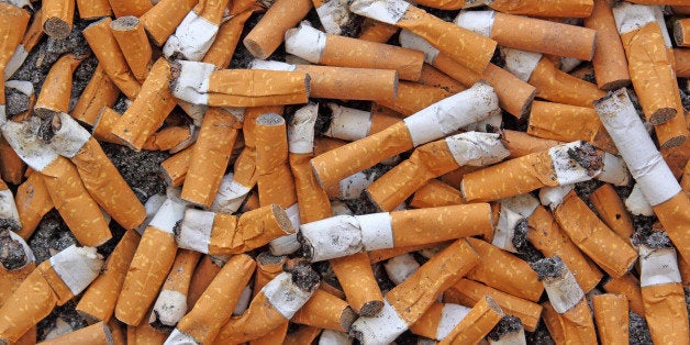 many cigarette butts for...