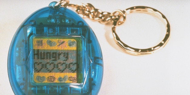 Tamagotchis, a virtual pet that grows from chick to adult on a minicomputer screen in 10 days only w. proper care from button-pressing owner, made by the Japanese firm Bandai. (Photo by Kimberly Butler//Time Life Pictures/Getty Images)