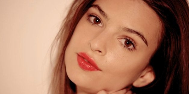 Blurred Lines' Emily Ratajkowski poses in suspenders for racy lingerie line  - Mirror Online