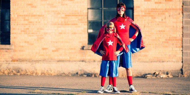 Mother and Daughter Superheroes