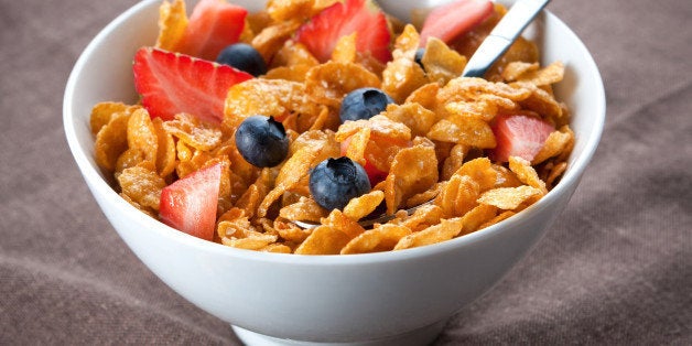 bowl of healthy corn flakes...