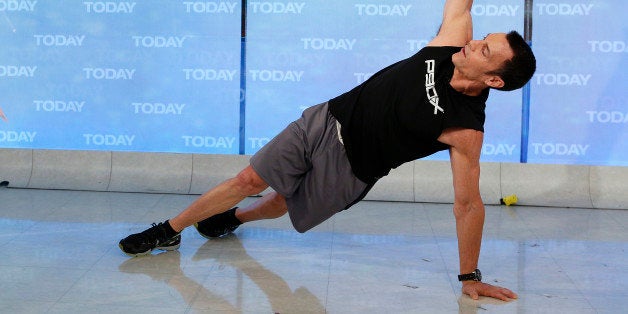 TODAY -- Pictured: (l-r) Savannah Guthrie and Tony Horton appear on NBC News' 'Today' show -- (Photo by: Peter Kramer/NBC/NBC NewsWire via Getty Images)