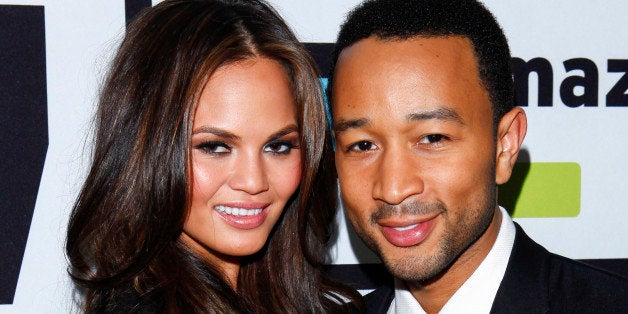 WATCH WHAT HAPPENS LIVE -- Pictured: (l-r) Chrissy Teigen, John Legend -- (Photo by: Peter Kramer/Bravo/NBCU Photo Bank via G