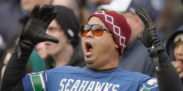 SEATTLE - NOVEMBER 08: A fan of the Seattle Seahawks yells during the game against the Detroit Lions on November 8, 2009 at Qwest Field in Seattle, Washington. The Seahawks defeated the Lions 32-20. (Photo by Otto Greule Jr/Getty Images) *** Local Caption ***