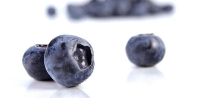 blueberries on white background ...