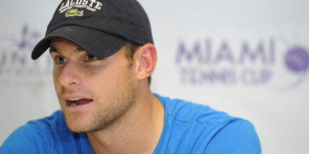 KEY BISCAYNE, FL - DECEMBER 02: Andy Roddick participates in the inaugural Miami Tennis Cup at Crandon Park Tennis Center on December 2, 2012 in Key Biscayne, Florida. (Photo by Larry Marano/Getty Images for the Miami Tennis Cup)