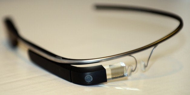 Google Glass is displayed ahead of a discussion at the University of Southern California's Annenberg School for Communication and Journalism where participants discussed issues with the gadget and its role in storytelling. AFP PHOTO/Frederic J. BROWN (Photo credit should read FREDERIC J. BROWN/AFP/Getty Images)