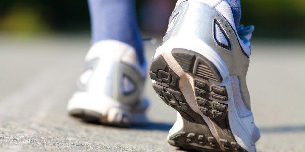 close up of male feet in...