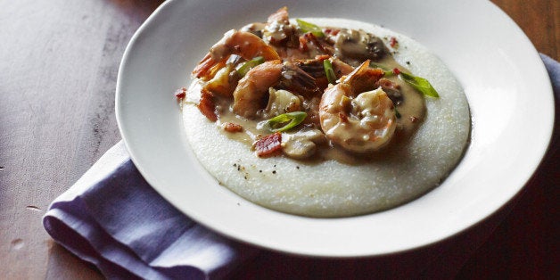 shrimp, grits, green beans