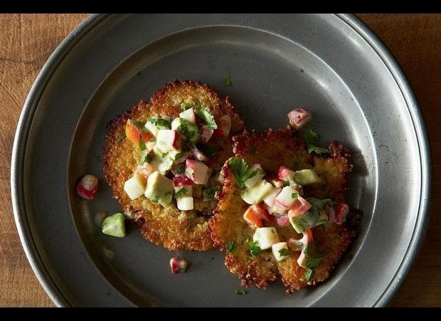 Golden Quinoa Cakes with Salsa Fresca