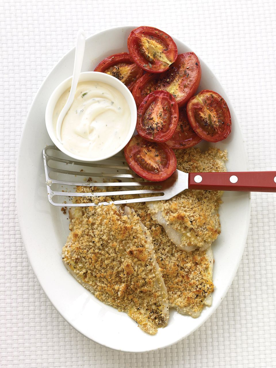 Baked Flounder with Roasted Tomatoes
