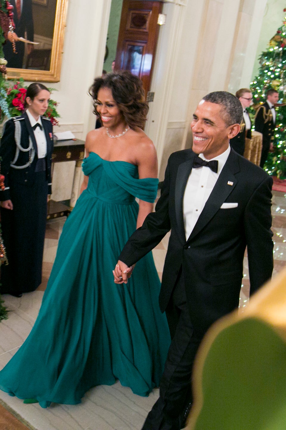 Michelle Obama in Marchesa