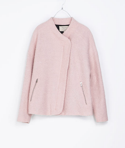 Zara Wool Cardigan With Funnel Collar 