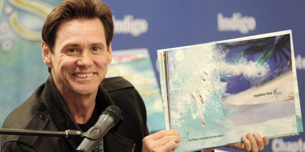 TORONTO, ON - OCTOBER 06: Jim Carrey hosts a signing for his children's book 'How Roland Rolls' at Indigo at Yorkdale Mall on October 6, 2013 in Toronto, Canada. (Photo by Jag Gundu/Getty Images)
