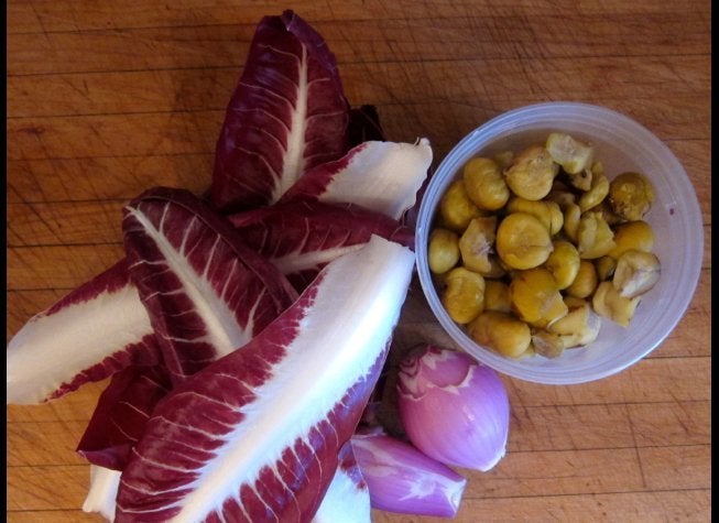 Radicchio (Treviso), Shallots, Peeled Chestnuts