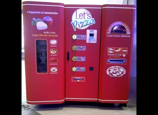 Freshly Made Pizza Vending Machine In Italy
