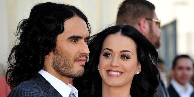 Russell Brand and Katy Perry attend the 'Arthur' European premiere at Cineworld 02 Arena on April 19, 2011 in London, England.