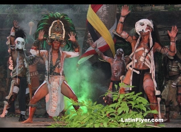 Indigenous Mexican dancers celebrate Day of the Dead