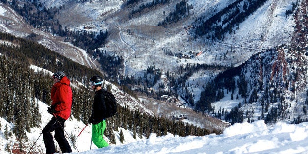 I'm sure these two were giddy with anticipation that a 2600 vert foot bowl of epicness generally induces. Highlands bowl almo