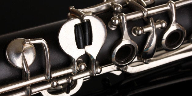 close up detail of clarinet on...